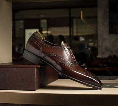 Handmade Brown Leather Best Brogue Shoes For Men, Custom Brogue Leather Shoes