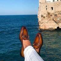 Handmade Brown Leather Loafers Dress Shoes, Custom Leather Moccasin Formal Shoes - Thumbnail 1