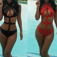 Fashion Sexy Bikini One Piece Swimwear - Thumbnail 1