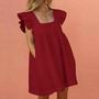 Women Flounced Mini Dress-3