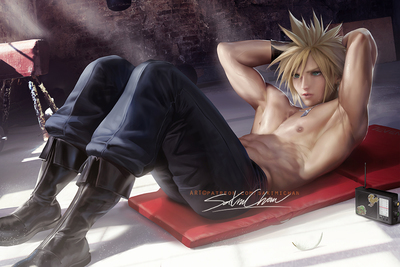 Final Fantasy 7 Cloud sit-up Poster #157