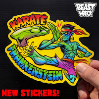 KARATE FRANKENSTEIN Sticker - Thumbnail 1