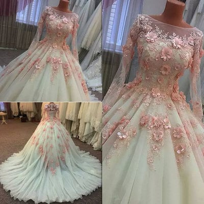 Ball Gown Quinceanera Dresses Prom Dress Birthday with 3D Flowers