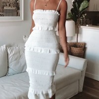 Fashion Sling Sleeveless Cake Dress - Thumbnail 6