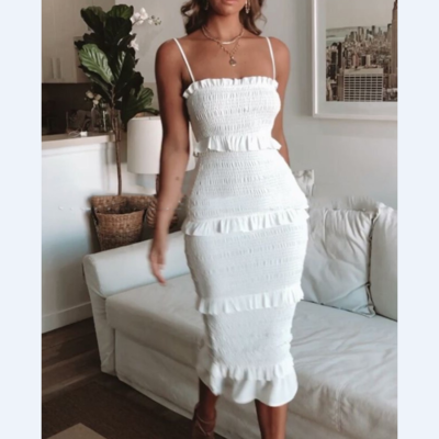 Fashion sling sleeveless cake dress