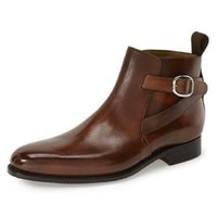 Handmade Men Brown Jodhpurs Ankle Boot, Brown Ankle Brown Formal Casual - Thumbnail 1