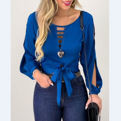 Design women's chiffon long sleeve top - Thumbnail 4