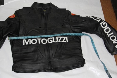 Men's Black MOTOGUZZI Racing Rider Real Leather Jacket