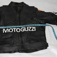 Men's Black MOTOGUZZI Racing Rider Real Leather Jacket - Thumbnail 1