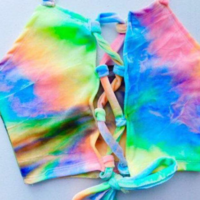 Bow Lace Up Bralette Crop Tops  - Thumbnail 1