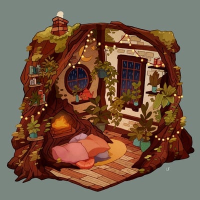 Cottage nook print - Thumbnail 1