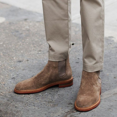 Excellent quality attractive potters clay brown premium leather men dress boots - Thumbnail 1