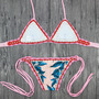 Sexy Pink Printed Bikini Swimwear-3