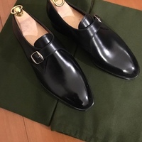 New Men's New Monk Strap Formal Handmade Casual wedding Shoes - Thumbnail 4