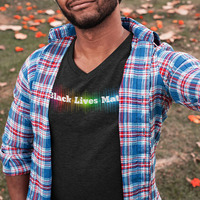 Black Lives Matter Rainbow Womens Cut T-shirt - Thumbnail 5