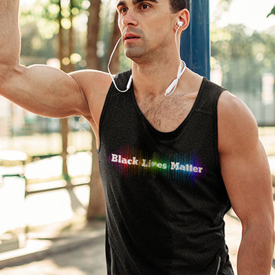 Black lives matter rainbow unisex tank top - Thumbnail 4