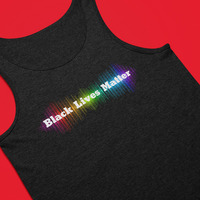 Black Lives Matter Rainbow Unisex Tank Top - Thumbnail 1
