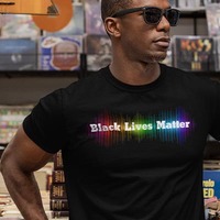 Black Lives Matter Rainbow Unisex V-neck - Thumbnail 3