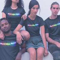 Black Lives Matter Rainbow Unisex V-neck - Thumbnail 7