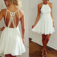 Sexy Sleeveless Chiffon Dress - Thumbnail 2