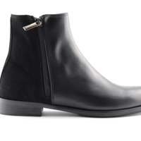 Men’s Handmade Geninue Two Tones Leather and Suede Leather zipper high ankle Boots - Thumbnail 1