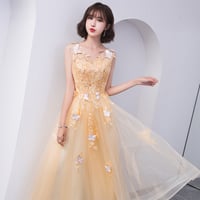 Cute v neck tulle lace short prom dress cocktail dress - Thumbnail 2