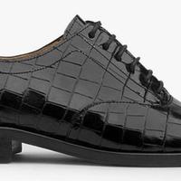 Men’s Handmade Genuine Textured leather  printed style lace up shoes - Thumbnail 1
