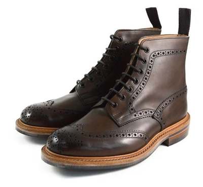 Hand Made orignal leather Oxford Brogue Boots beautiful finshed(Hand stich)