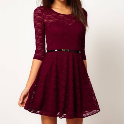 Fashion slim lace dress