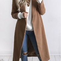 Notched Collar Long Blazer - Thumbnail 2