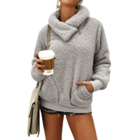 Solid Color High-Necked Long-Sleeved Thick Sweater - Thumbnail 1