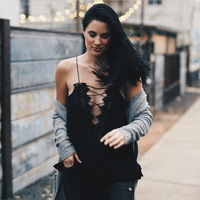 Sexy V-Neck Embroidered Shirts - Thumbnail 1