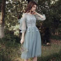 Cute lace tulle short prom dress party dress - Thumbnail 1