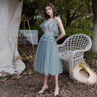 Cute lace tulle short prom dress party dress - Thumbnail 4