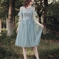 Cute lace tulle short prom dress party dress - Thumbnail 5