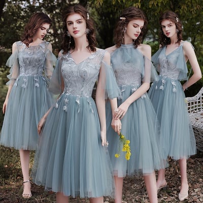 Cute lace tulle short prom dress party dress - Thumbnail 5