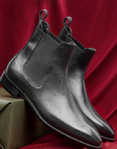 Leather men boot, leather vintage boot for men, leather high top shoe for gentlmen