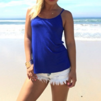 Womens Summer Tank Top Halter Vest - Thumbnail 3