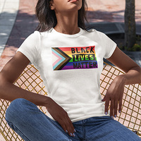 Black Lives Matter Rainbow Flag Women's cut t-shirt - Thumbnail 1