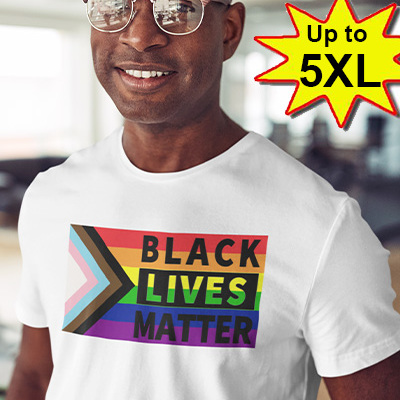 Black lives matter rainbow flag unisex t-shirt - Thumbnail 1