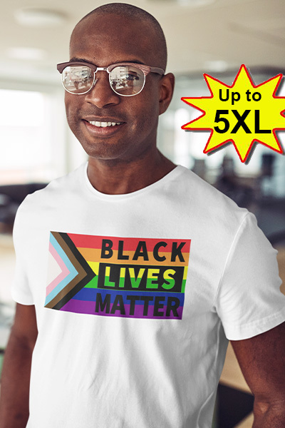 Black Lives Matter Rainbow Flag Unisex T-shirt