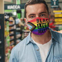 Black Lives Matter Rainbow Flag Unisex T-shirt - Thumbnail 6