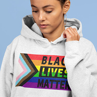 Black Lives Matter Rainbow Flag Unisex T-shirt - Thumbnail 9