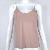 Design V-Neck Low-Cut Vest T-Shirt - Thumbnail 1
