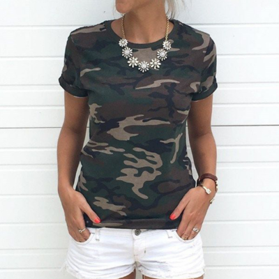Women's round neck short sleeve t-shirt - Thumbnail 4