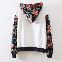 Retro Flowers Hooded Sweater - Thumbnail 2