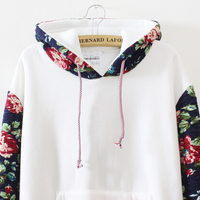 Retro Flowers Hooded Sweater - Thumbnail 4