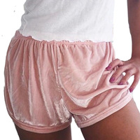 Casual Pink Elastic Shorts - Thumbnail 1