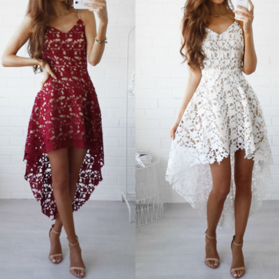 Fashion lace sleeveless dress - Thumbnail 5