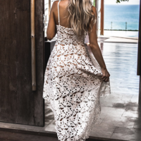 Fashion Lace Sleeveless Dress - Thumbnail 4